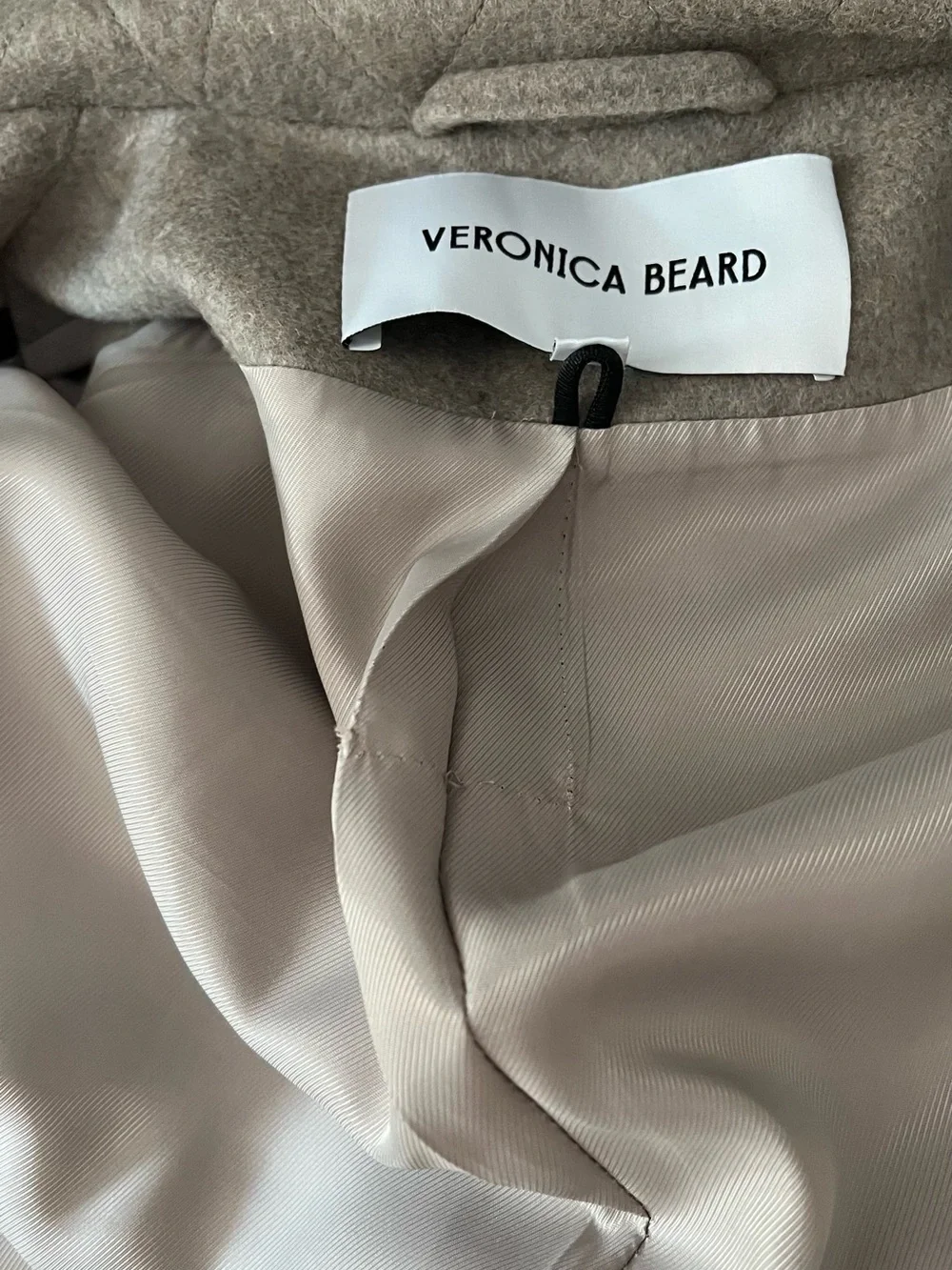Veronica Beard Double-Breasted Long Trench Coat in Taupe Brown - Picture 11 of 15